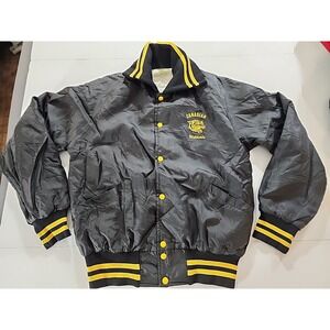 Vintage 90's Holloway Bomber Satin Jacket Canadian Wildcats Mens Size Medium